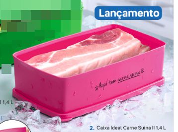 Tuperware Caixa Ideal Aqui Tem Carne Suína 1,4 lts