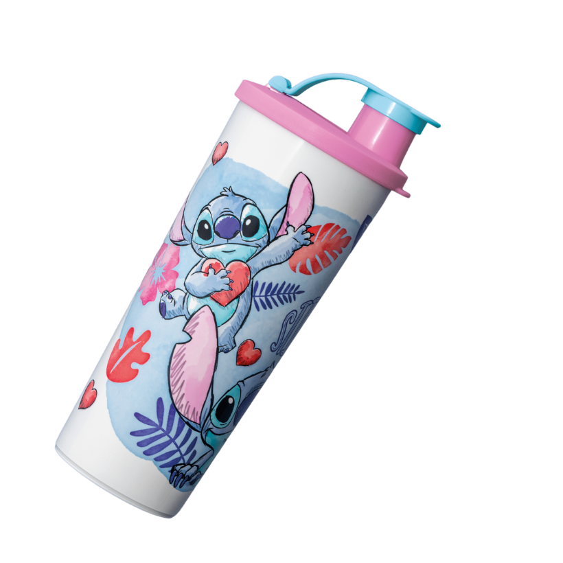 Tuperware Copo Com Bico Stitch Love - 470ml