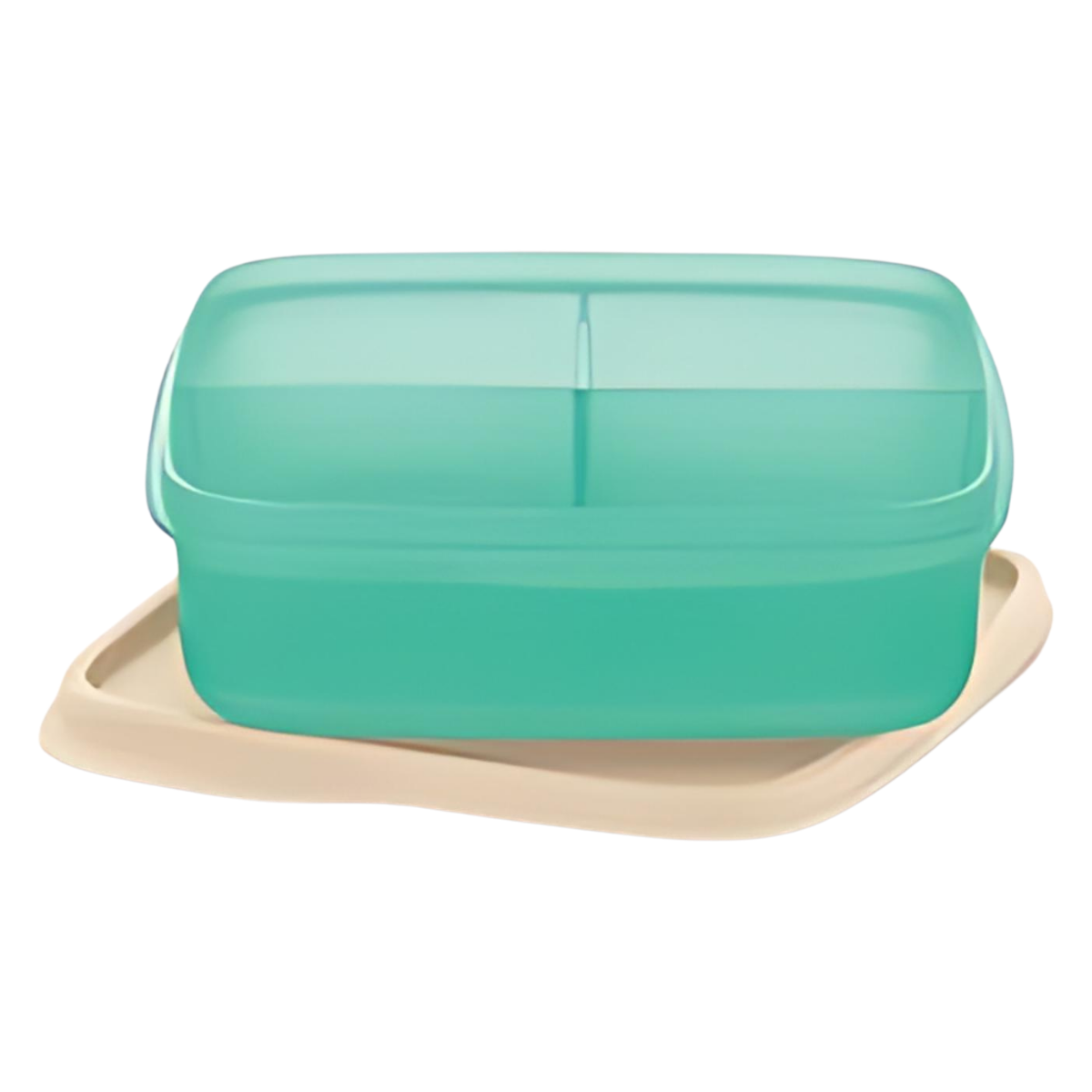 Tuperware Basic Line com Divisórias Verde Mint - 550ml