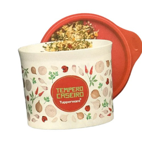 Tuperware Tupper Redondinha Tempero Caseiro Floral - 500ml