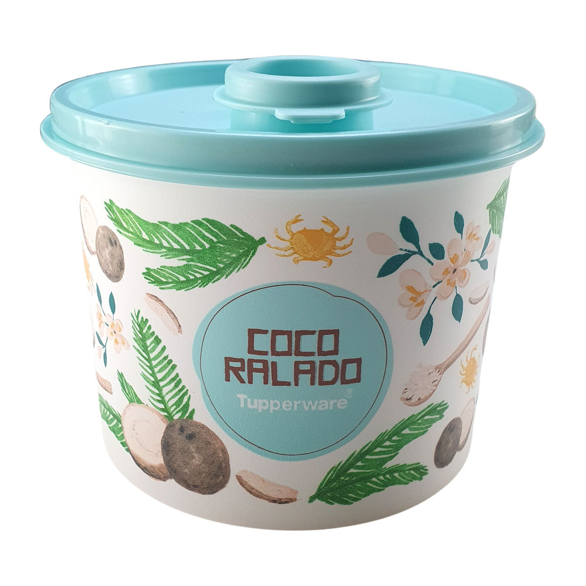 Tuperware Redondinha Coco Ralado com Bico Dosador Floral 250g